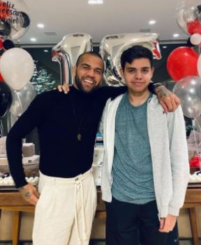 Dinora Santana and Dani Alves son Daniel turned 15 in June 2021.